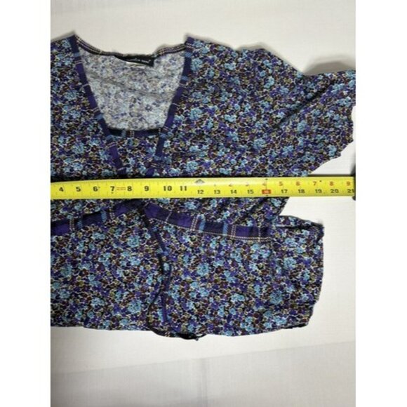 Los Angeles Rose Women's Nursing Scrub Top Floral Size SM drawstring‎ waist - Picture 3 of 6